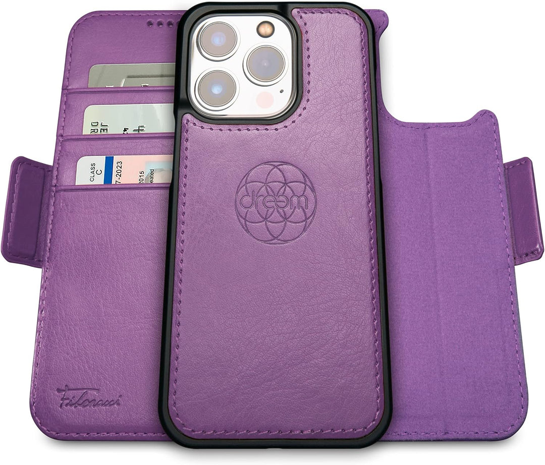 Dreem Fibonacci iPhone 14 Pro Max Brieftaschen-Etui / 2-in-1 stossfestes Etui und abnehmbares Folio