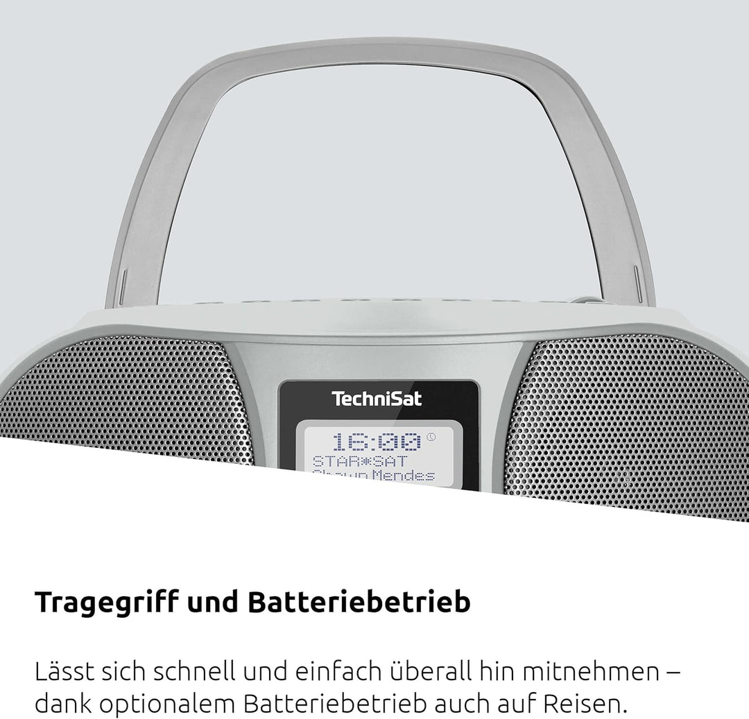 TechniSat DIGITRADIO 1990 - Stereo-Boombox mit DAB+/UKW-Radio und CD-Player (Bluetooth-Audiostreamin