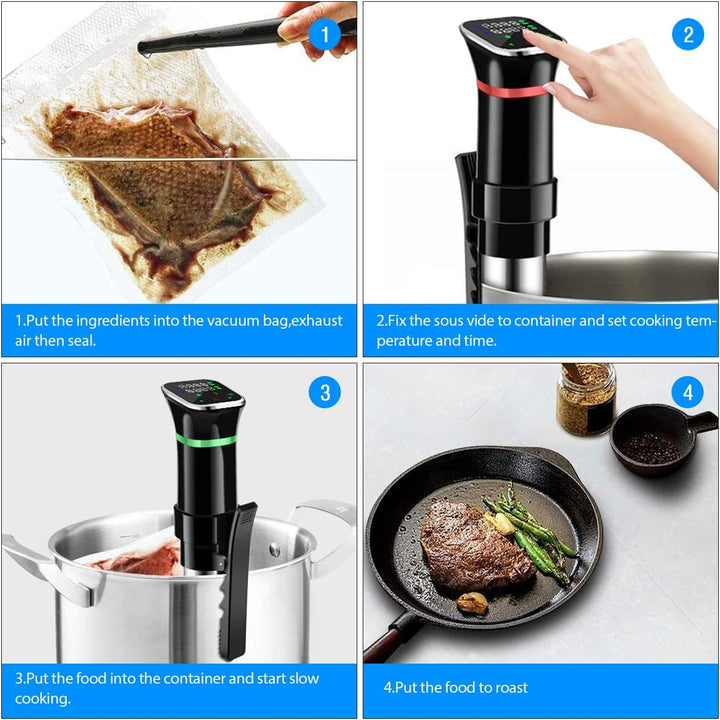 KEAWEO Sous Vide, 1100W Sous-Vide Garer Stick Präzisionskocher Immersion Tauchzikulator Präzisionsko