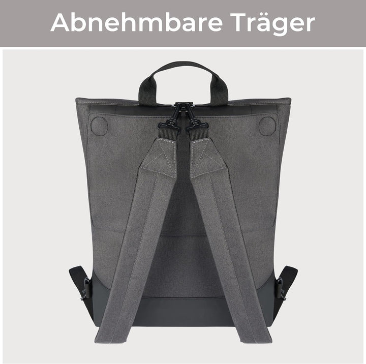 LARKSON Fahrradtaschen für Gepäckträger Damen & Herren Anthrazit - Tammo Bike - 2 in 1 Fahrrad Tasch