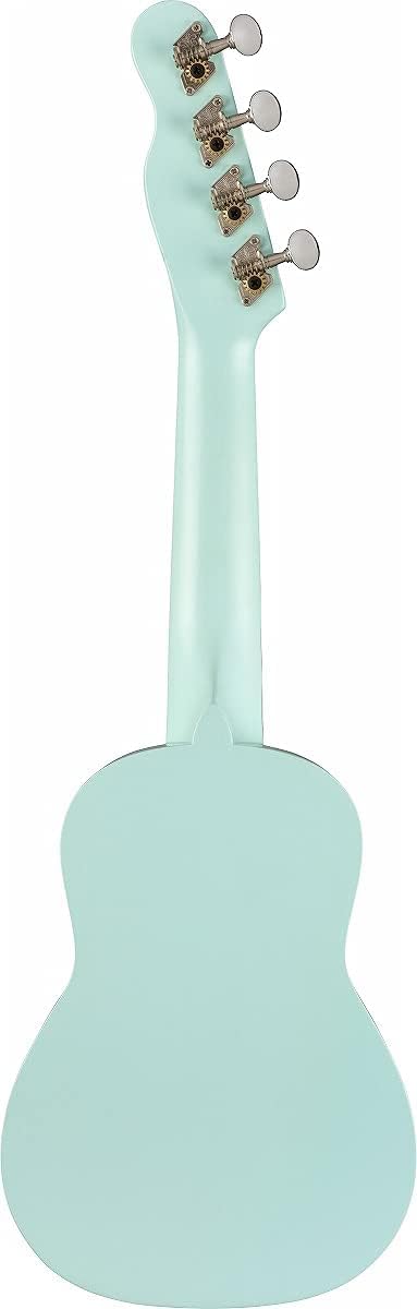 Fender Venice Sopran-Ukulele, Walnuss-Griffbrett, Daphne Blue blau, blau