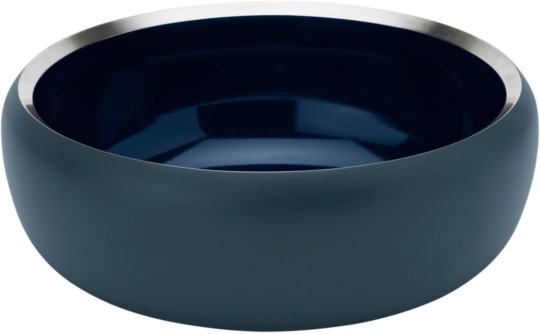 Stelton Ora Schale Ø22cm, taubenblau pulverbeschichtet innen mitternachtsblau H 8cm Nicht spülmaschi