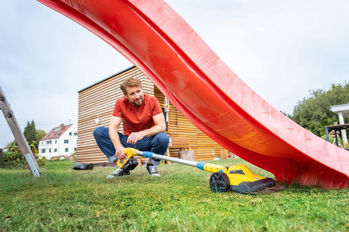 GLORIA Akku Rasen- und Kantenschneider FineCut 18V - Ergänzung für Mähroboter | Akku Rasenmäher/Rase