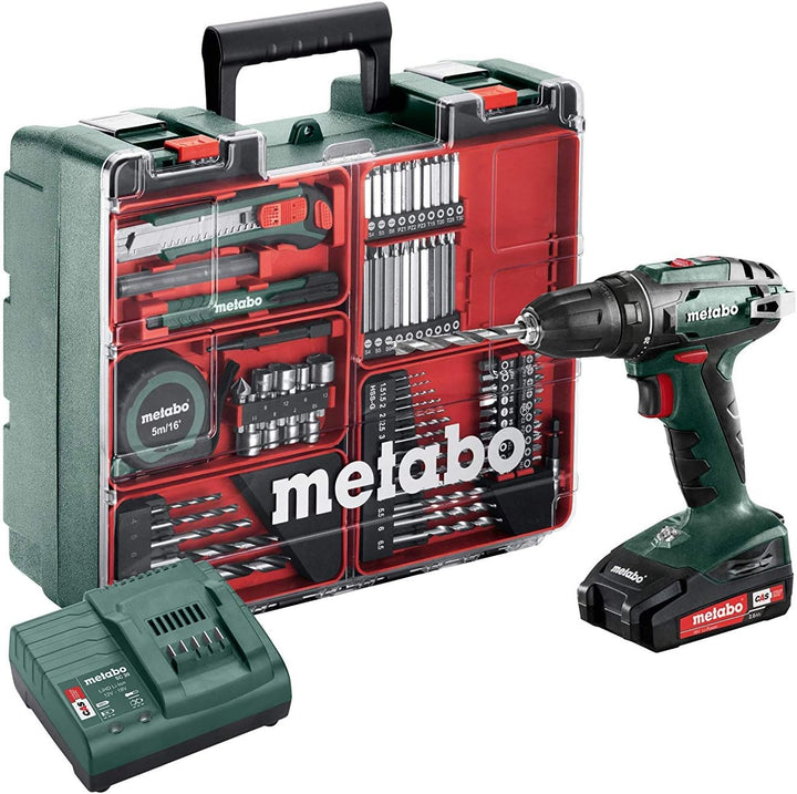 Metabo Akku-Bohrschrauber BS 18 Set (602207880) 18V 2x Li-Ion; Ladegerät SC 30; Kunststoffkoffer; Mo