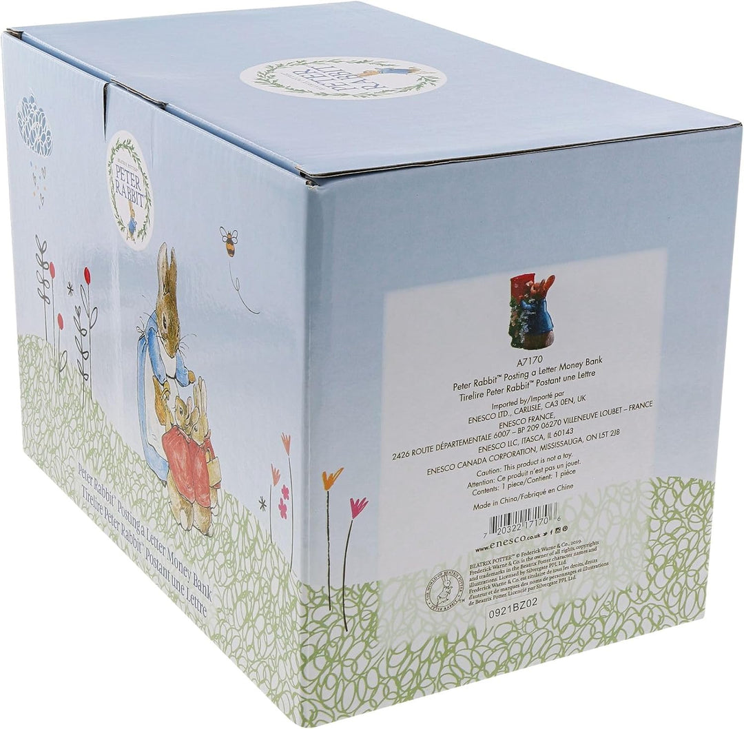 Beatrix Potter Spardose Peter Hase verschickt einen Brief Einzeln, Einzeln