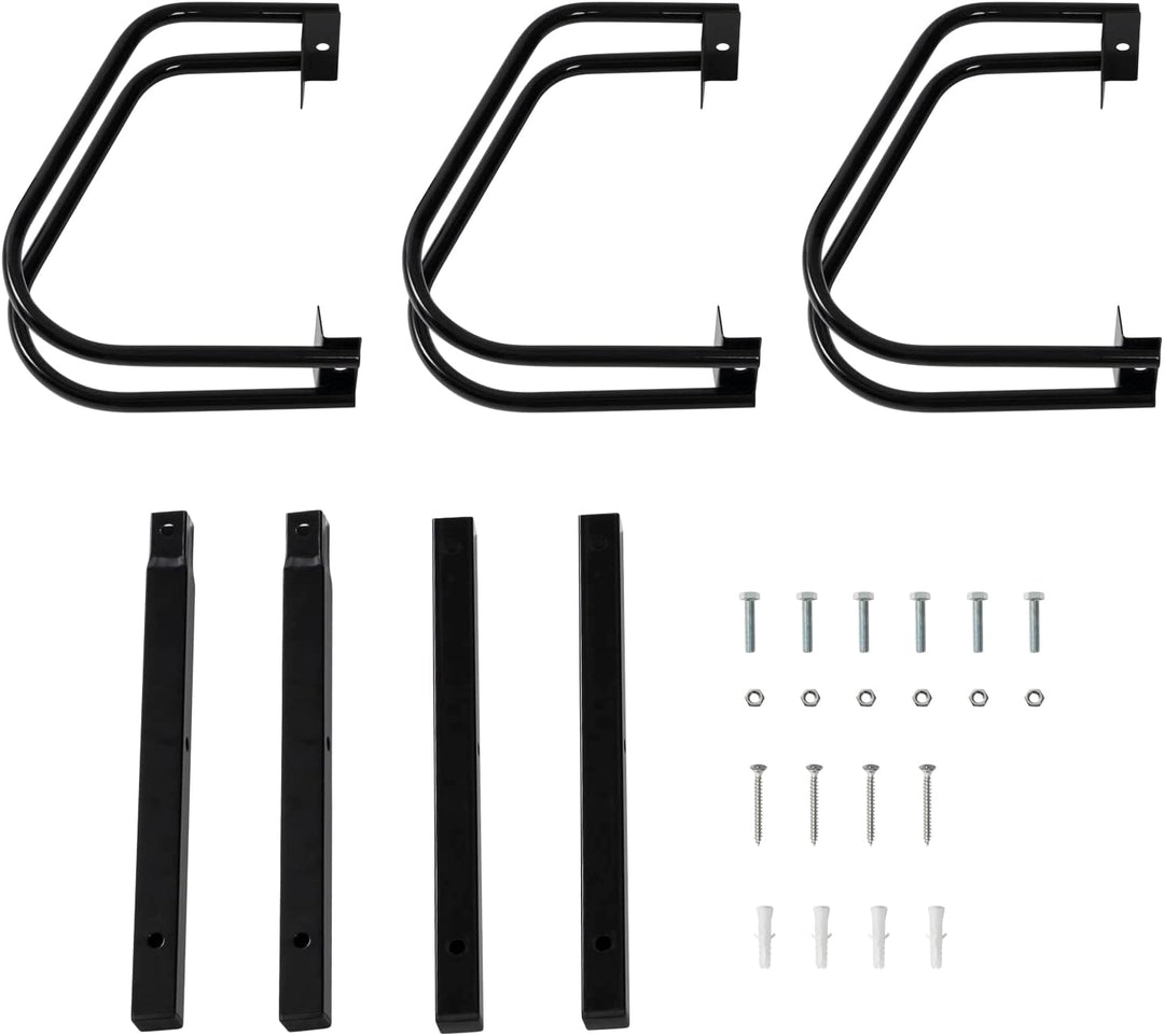 WOLTU Fahrradständer Schwarz für 3 Fahrräder Fahrradhalterung auf dem Boden Aufstellständer für Fahr