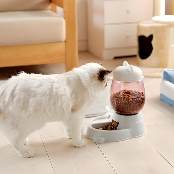 Retoo Futterspender Futterautomat Hunde, Katze, Automatischer, Futterspender Katze, Pet, Feeder, Mit