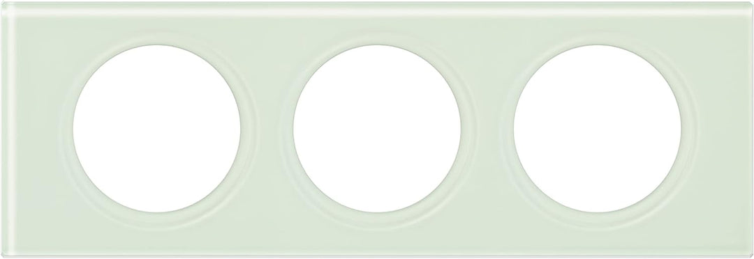 Legrand Céliane2 Rahmen für 3 Steckdosen, Transparent, LEG69313 Verre Kaolin, Verre Kaolin