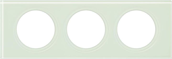 Legrand Céliane2 Rahmen für 3 Steckdosen, Transparent, LEG69313 Verre Kaolin, Verre Kaolin