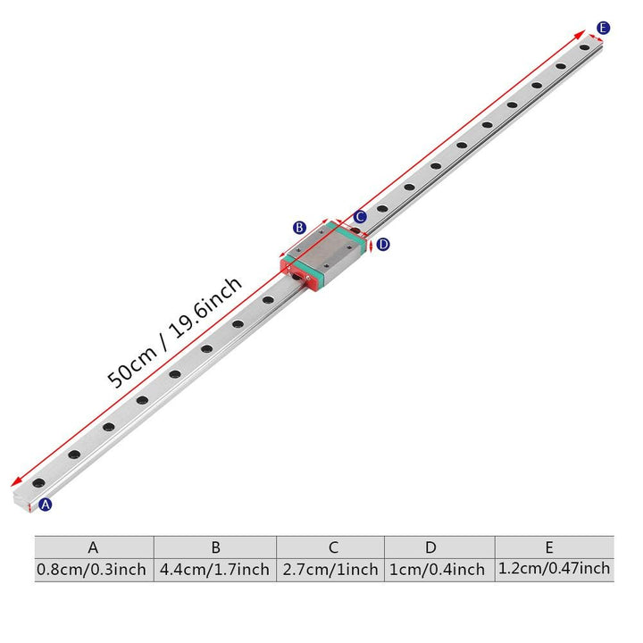 Linearführung Mini Lineare Schienenführung Miniatur-Lineargleitschiene mit 1 Stück Linearlager-Gleit