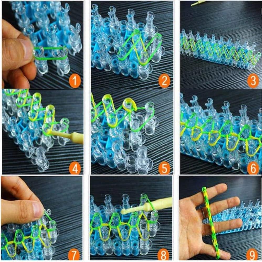 Loom Bands Kit, 15000 Stck DIY Gummibänder Set für Kinder Mehrfarbiges Set Herstellung Elastischen A