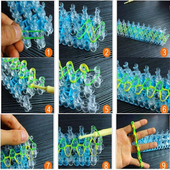 Loom Bands Kit, 15000 Stck DIY Gummibänder Set für Kinder Mehrfarbiges Set Herstellung Elastischen A