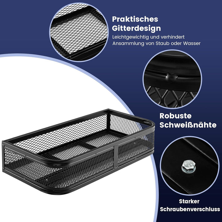 COSTWAY ATV-Frontladekorb, Frontgepäckkorb, Gepäckträgerkorb, ATV/UTV-Zubehör-Aufbewahrungskorb, ATV