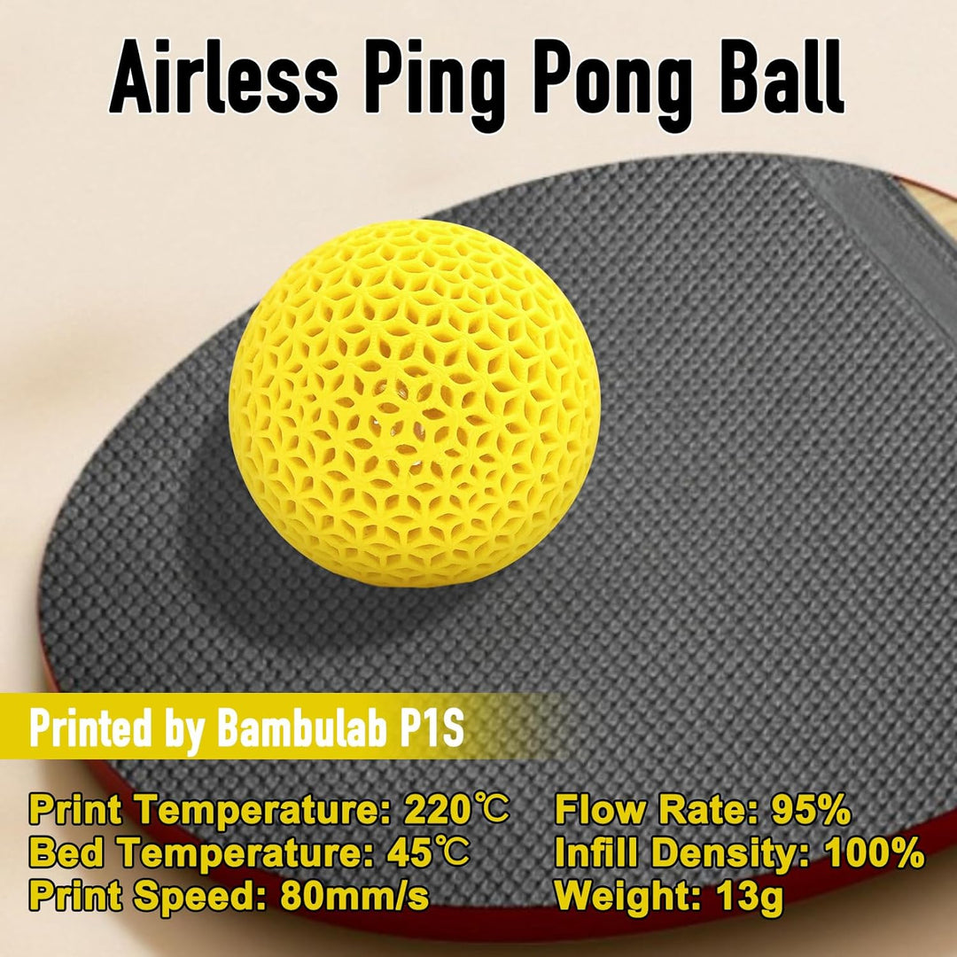 YXPOLYER Flexible PLA Pro 3D-Drucker-Filament Himmelblau für luftlose Basketbälle Airless-Ball mit r