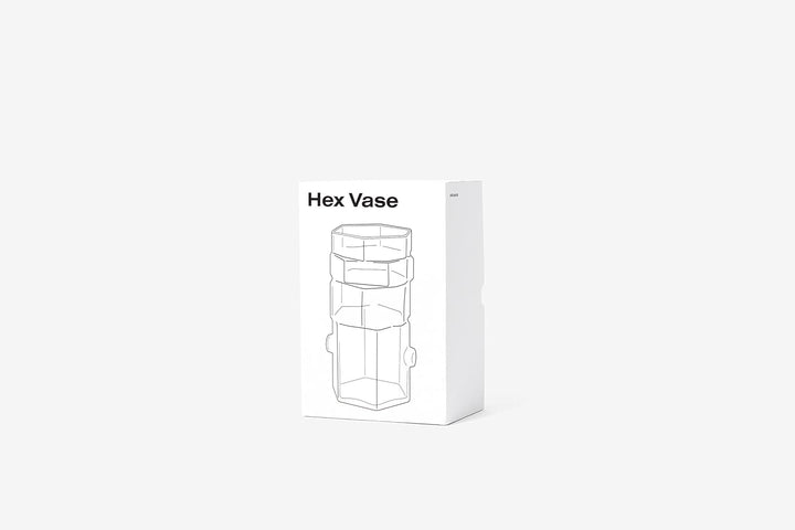 Areaware Sechskant-Vase, transparent
