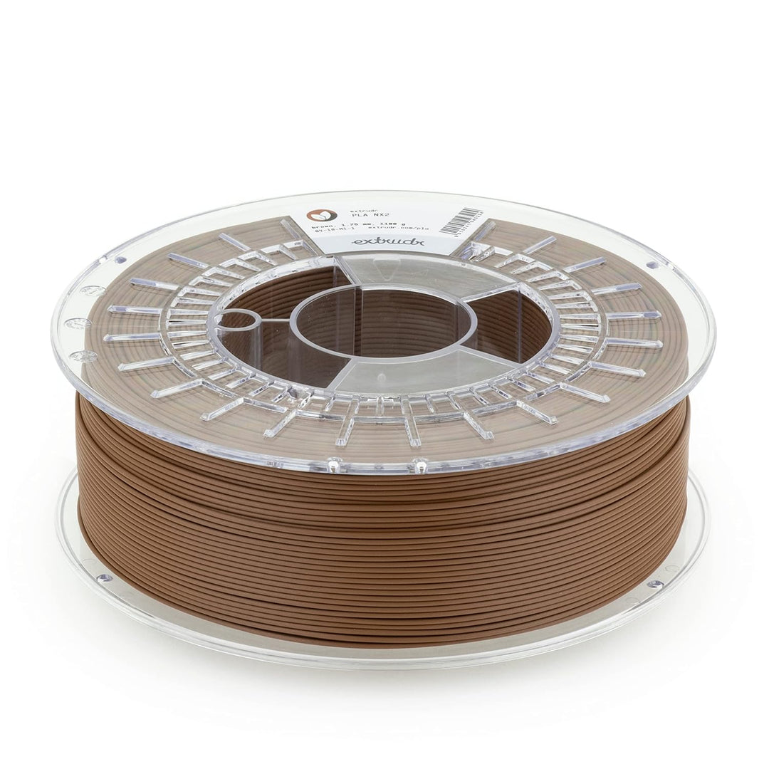 extrudr® PLA NX2 MATT ø1.75mm (1kg) 'SCHOKO BRAUN MATT' - 3D Drucker Filament - Made in Austria