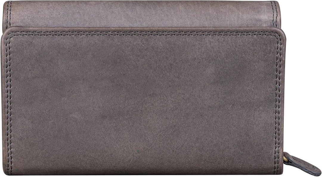 Benthill Portemonnaie Leder Gross - Geldbörse mit RFID Schutz - Geldbeutel aus echtem Rindsleder mit