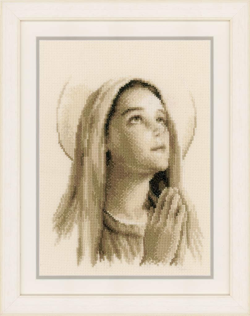Vervaco Zählmusterpackung Maria Aida Kreuzstichpackung, Weiss, 20 x 25 x 0,3 cm