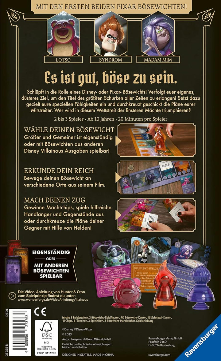 Ravensburger 27376 - Disney Villainous - Grösser und Gemeiner, 5. Erweiterung von Villainous ab 10 J