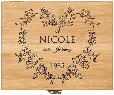 Maverton Weinöffner-Set personalisiert Weinset Sommelier Set - Geschenkbox Holzbox + 8er Weinzubehör