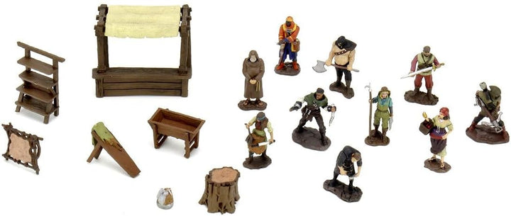 WizKids , Warlock Tiles: Accessory - Merchants, 1 + Players, Ages 12+, 30 to 60 Minutes Playing Time