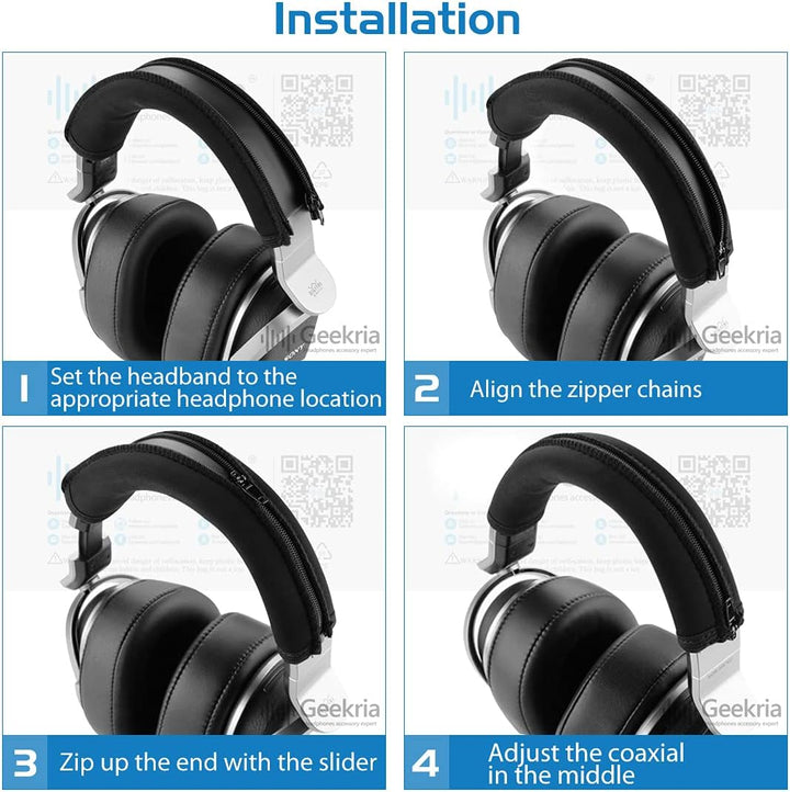 Geekria Ohrpolster + Stirnband Kompatibel mit Sony MDR-HW700, MDR-HW700DS Kopfhörer Ersatz Ohrpolste