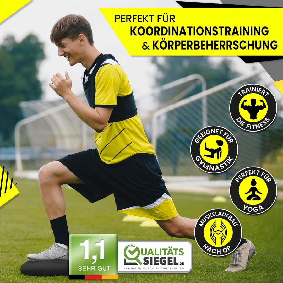 Dunlop Sports Balance Kissen Ball Sitzkissen - für einen stärkeren Rücken in Rekordzeit Premium Bala