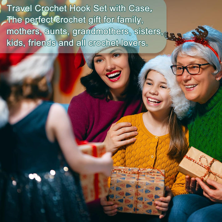 Coopay Häkelset für Anfänger Erwachsene, 58 Stück Häkelnadel Set Inklusive TPR Griff Häkelnadeln, Sp