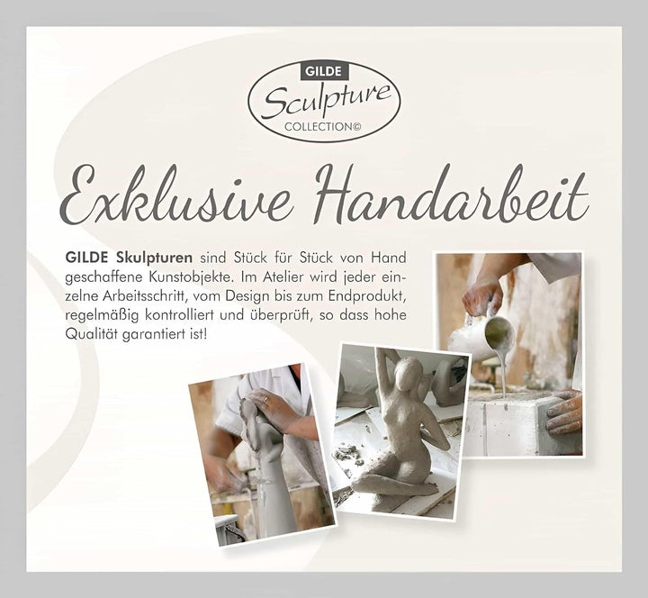 Skulptur Paar "Der Kuss" kniend, Farbe weiss