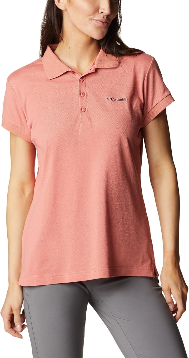 Columbia Damen Lakeside Trail Poloshirt S Dark Coral, S Dark Coral