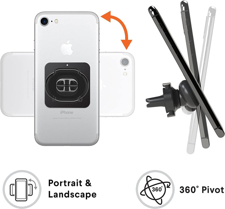 Kenu Airframe Magnetic Lüftungs Halterung inkl. Metallplättchen für Smartphones/Phablets - schwarz [