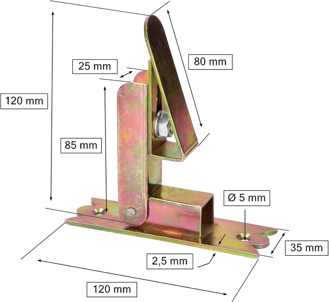 KOTARBAU® 2er Set Fensterladenhalter Verzinkt Gelb Funktionale Lösung für Verschiedene Situationen S