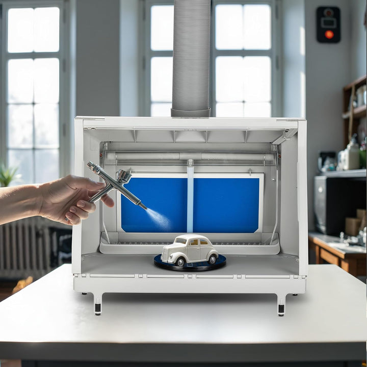 XPOtool Airbrush Absauganlage mit Wasserwand 11m³/min Wasserfall Wasserschild mit LED und Lüfter