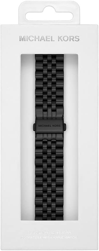 Michael Kors Herrenarmband für Apple Watch®, 38/40/41 mm und 42/44/45/49 mm, aus Edelstahl Black, Bl