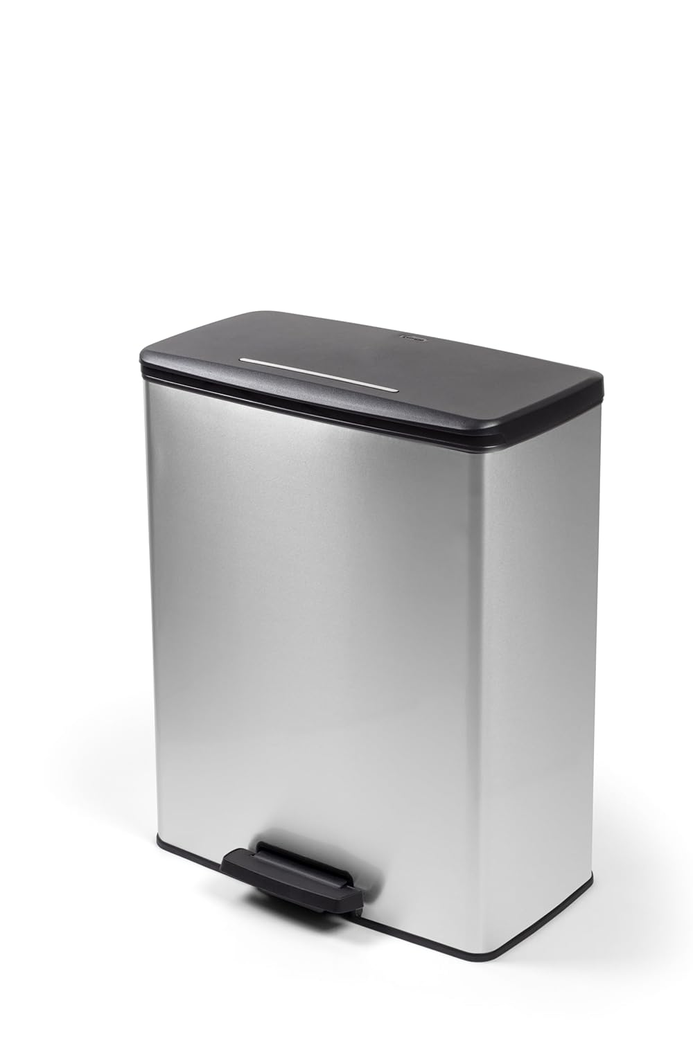 CURVER DECO DUO BIN Mülleimer, Kunststoff, Silber metallic, 2 x 26 L