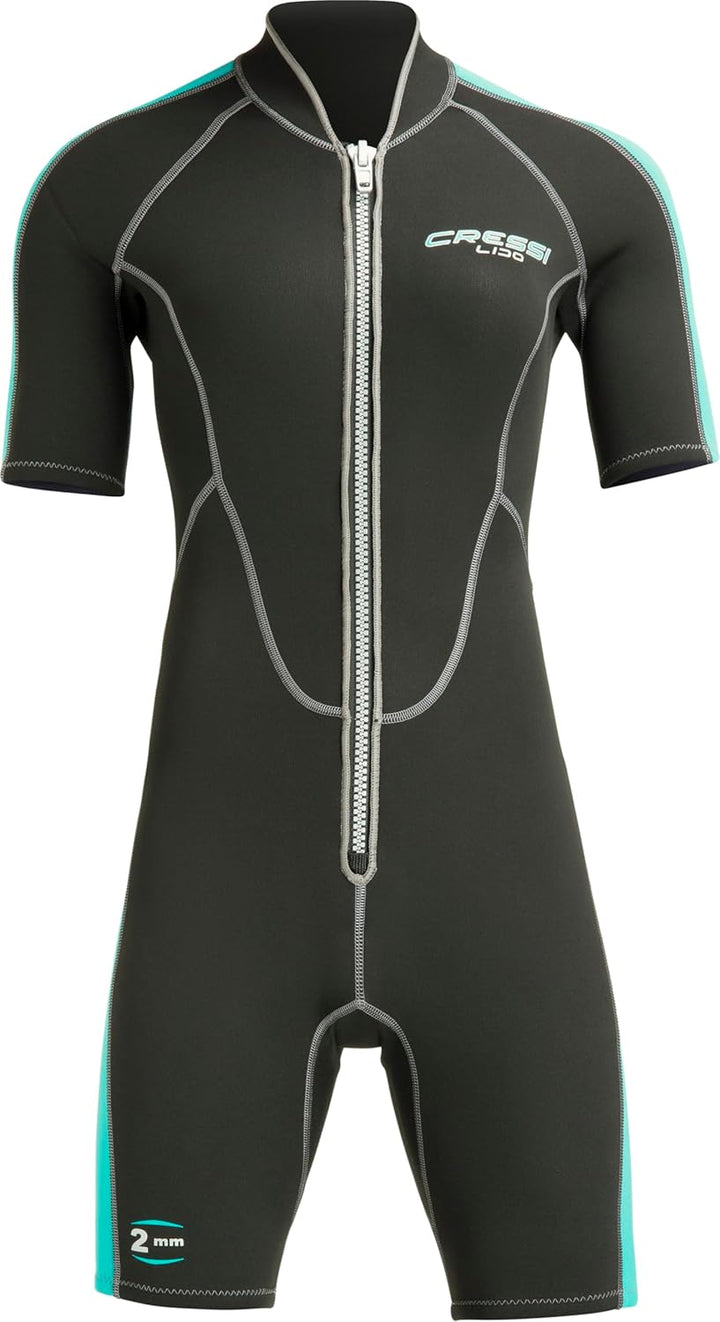 Cressi Lido Lady Shorty Wetsuit 2mm - Damen Neoprenanzug Shorty Neopren 2mm für alle Wassersportarte