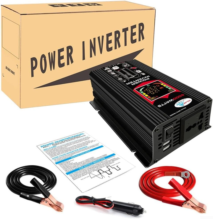 Grid-Tie Inverter 6000 W DC 12 V auf AC 110 V Auto Spannungswandler Ladegerät Adapter Dual USB