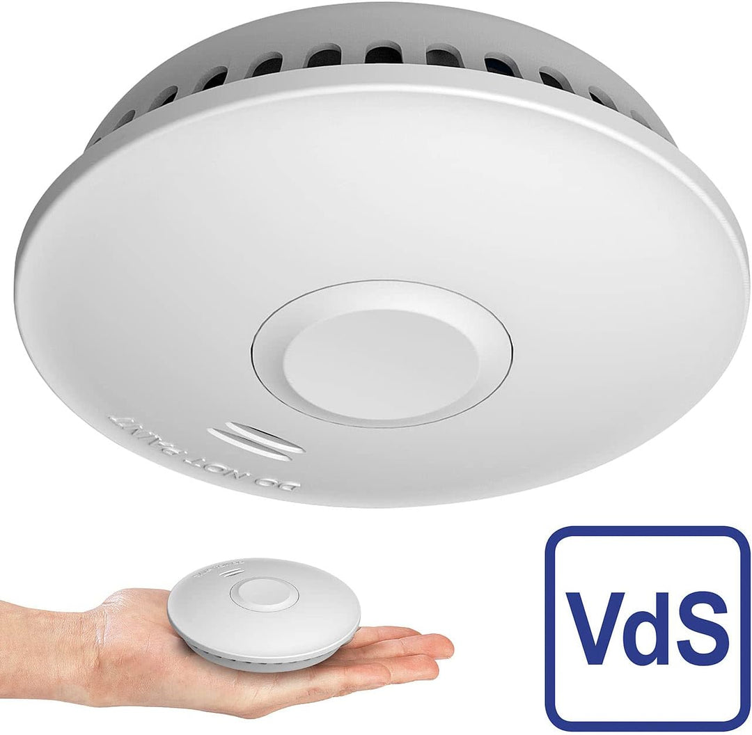 VisorTech Rauchmelder koppelbar: Vernetzbarer Funk-Rauchmelder, 85 dB, VDs-Zertifiziert, 10-J.-Batte