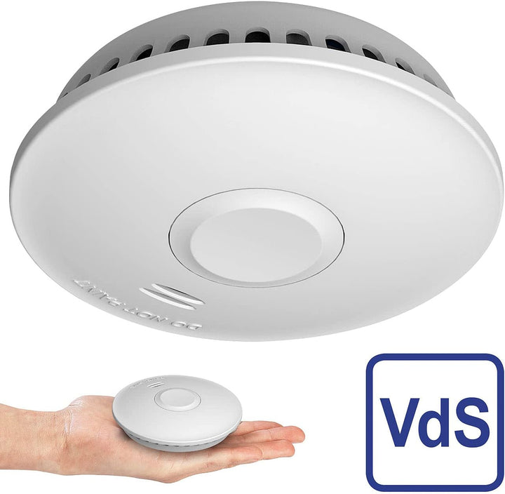 VisorTech Rauchmelder koppelbar: Vernetzbarer Funk-Rauchmelder, 85 dB, VDs-Zertifiziert, 10-J.-Batte