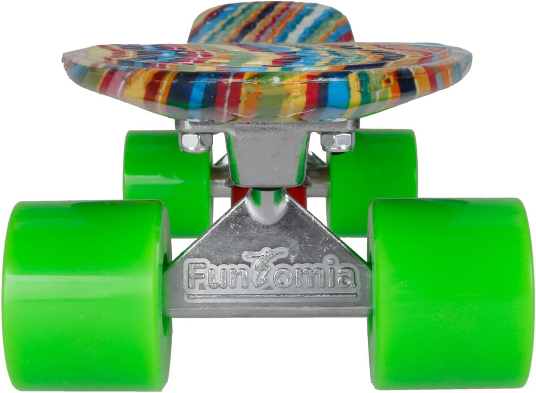 FunTomia 57cm Mini-Cruiser Board Skateboard mit oder ohne LED Leuchtrollen inkl. Aluminium Truck, AB