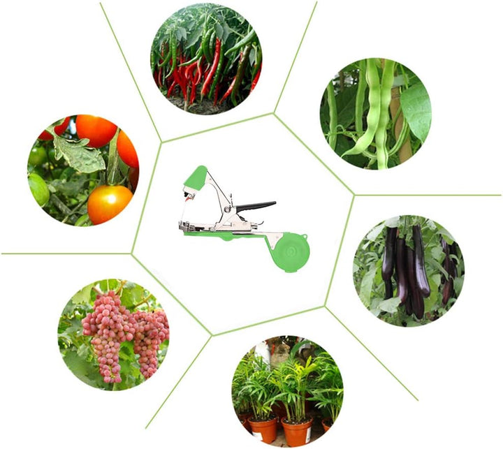 Jajadeal Bindezange für Pflanzen, Bandzange Tapetool Handbindemaschine für Weinbau Tomaten Gurken Ob