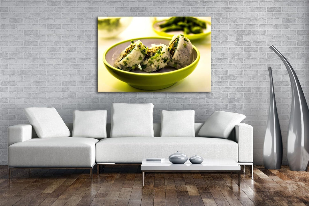 deyoli köstliches Japanisches Sushi Format: 80x60 als Leinwandbild, Motiv fertig gerahmt auf Echthol