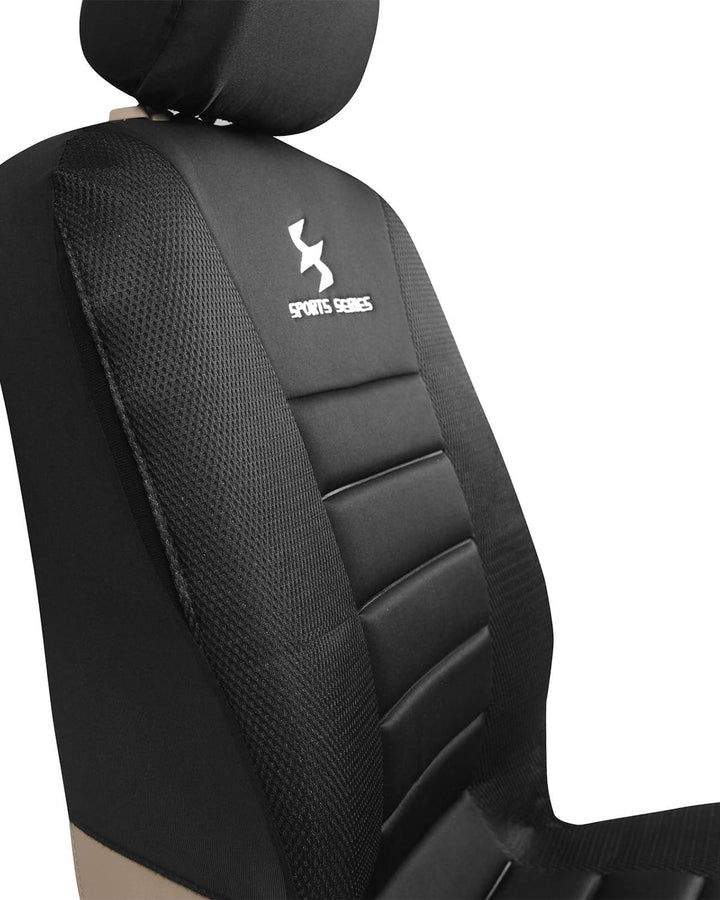 WOLTU 2er Sitzbezüge Auto Einzelsitzbezug universal Grösse, Komplettset, schwarz, schwarz