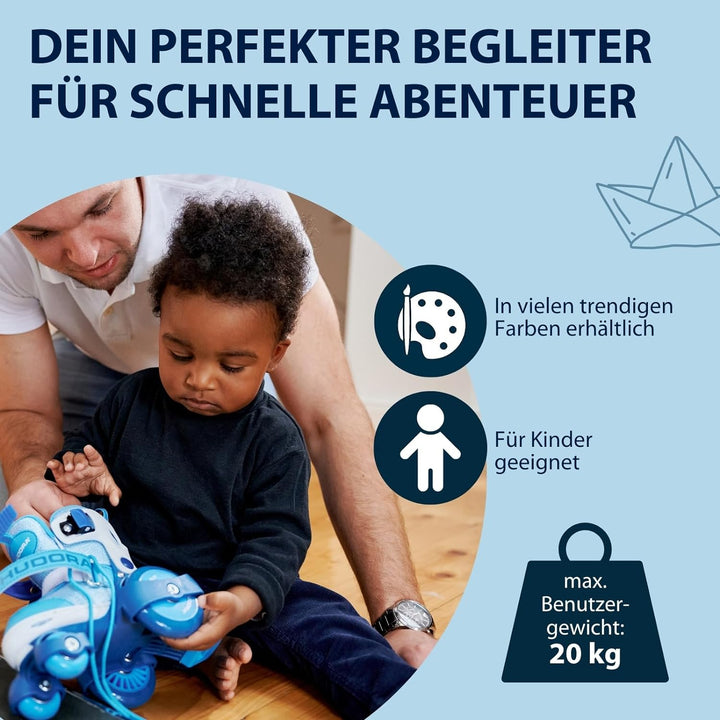 HUDORA Rollschuh My First Quad in versch. Grössen & Farben - hochwertige Rollschuhe für Kinder bis 2