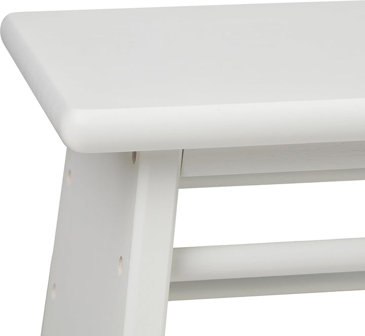 Relaxdays Fussbank Bambus, bis 100 kg, Stabiler Tritthocker, HxBxT: 20 x 33 x 21,5 cm, Kinderhocker