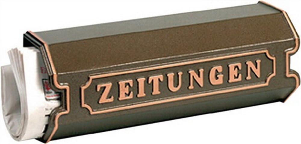 Burg Wächter Zeitungsbox mit Beschriftung, Alu-Guss, 1890 GR, Grün