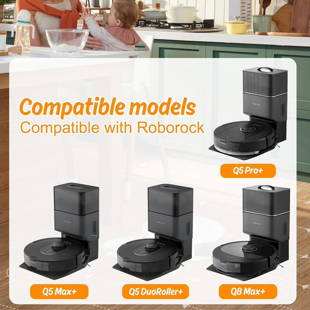 DrRobor Ersatzteile Zubehörset für Roborock Q8 Max+/Q5 Pro+/Q5 Max+/Q5 DuoRoller+ Staubsauger,2 Haup