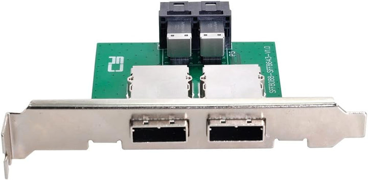 Cablecc Dual Ports Mini SAS SFF-8088 zu internem SAS HD SFF-8643 PCBA-Buchsenadapter mit Low-Profile