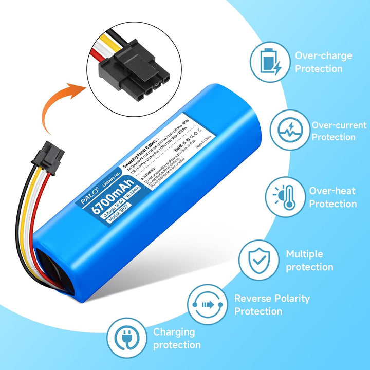 6700mah Ersatz akkus für Staubsauger Li-ion für Xiaomi Mi Roboter S5 S50 S55 S6 S7, Xiaomi Mijia Rob