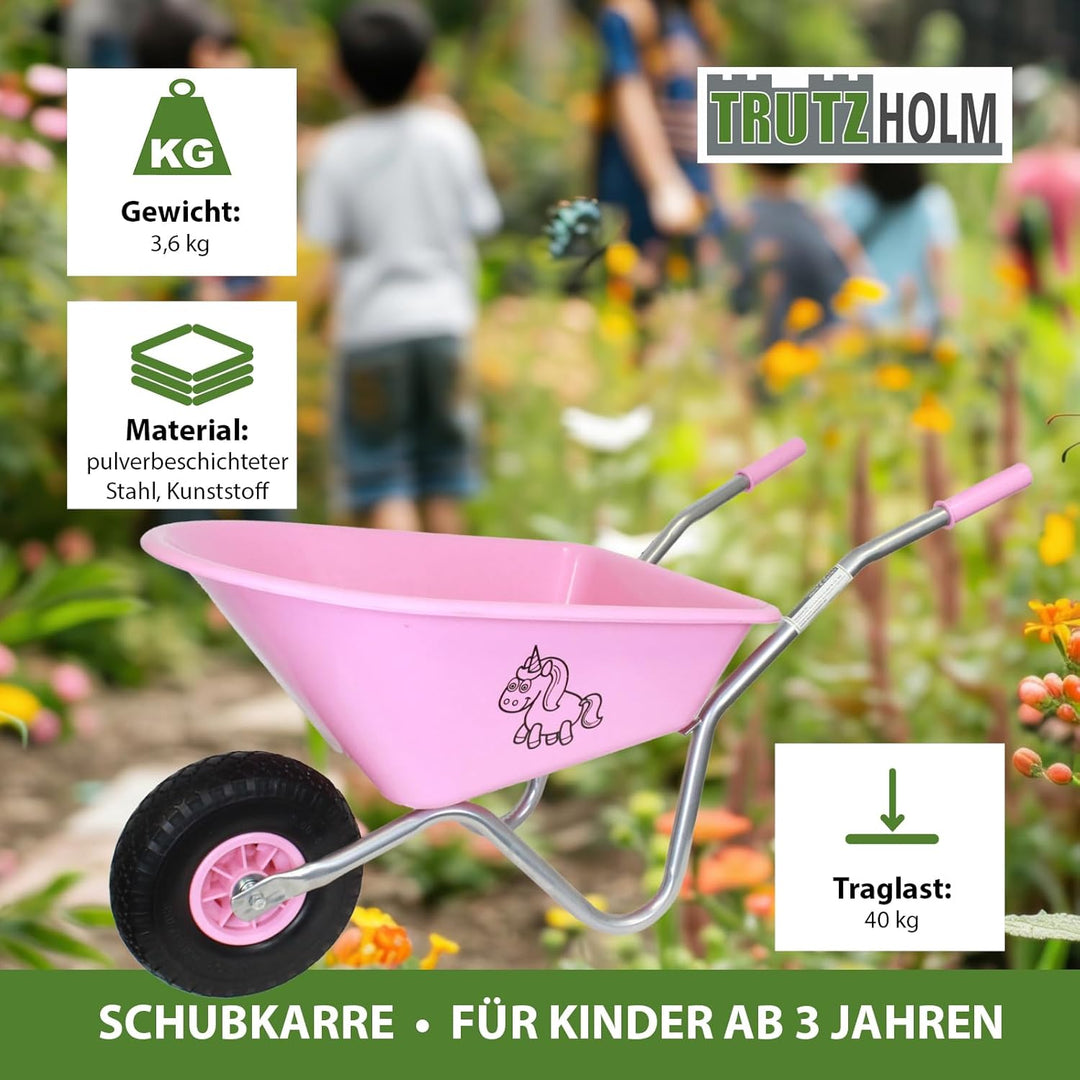 Kinderschubkarre Schiebkarre Metallschubkarre Gartenkarre Diverse Motive Lokomotive Feuerwehr Prinze